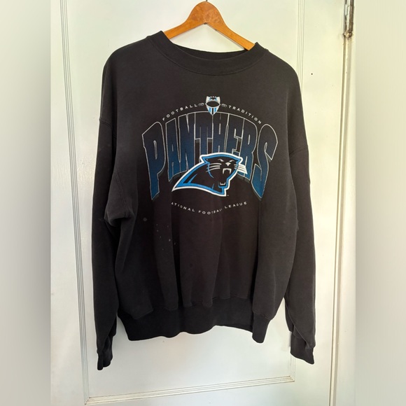 Vintage 1990s Carolina Panthers Crewneck NFL Size XL - Picture 1 of 6